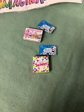 NWT Hasbro Mini Games Christmas Ornaments Set Twister & Candy Land Kurt S Adler